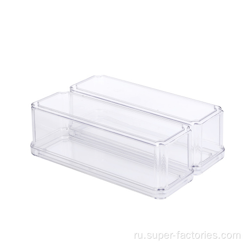 Прозрачный ящик для хранения с крышкой для фруктов / овощей / мяса